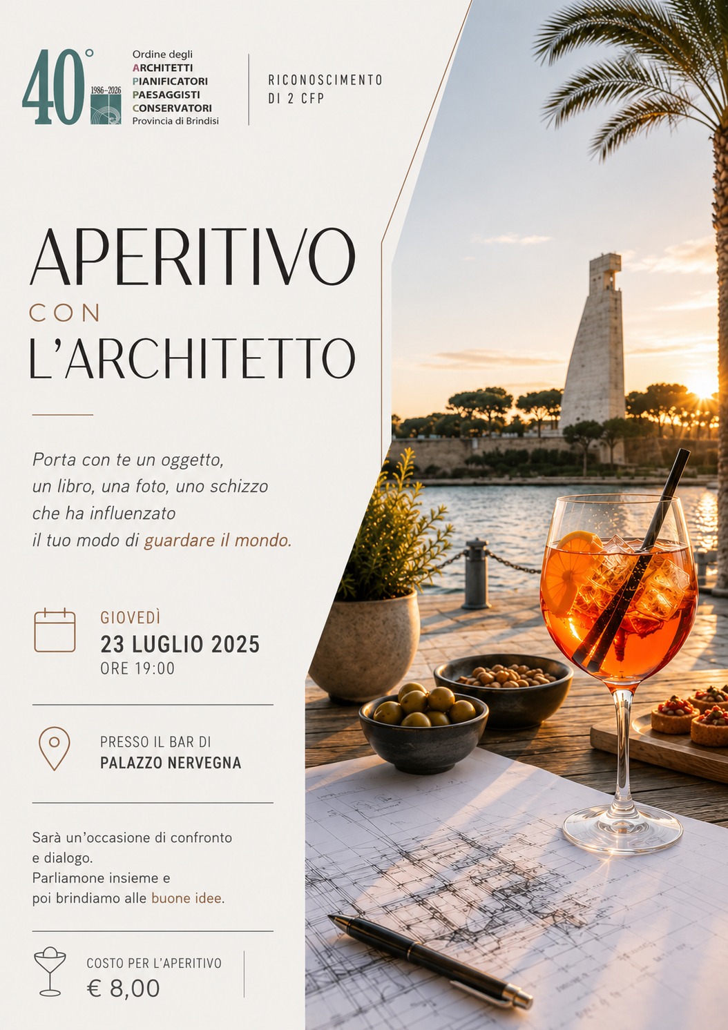 Locandina Aperitivo con lArchitetto
