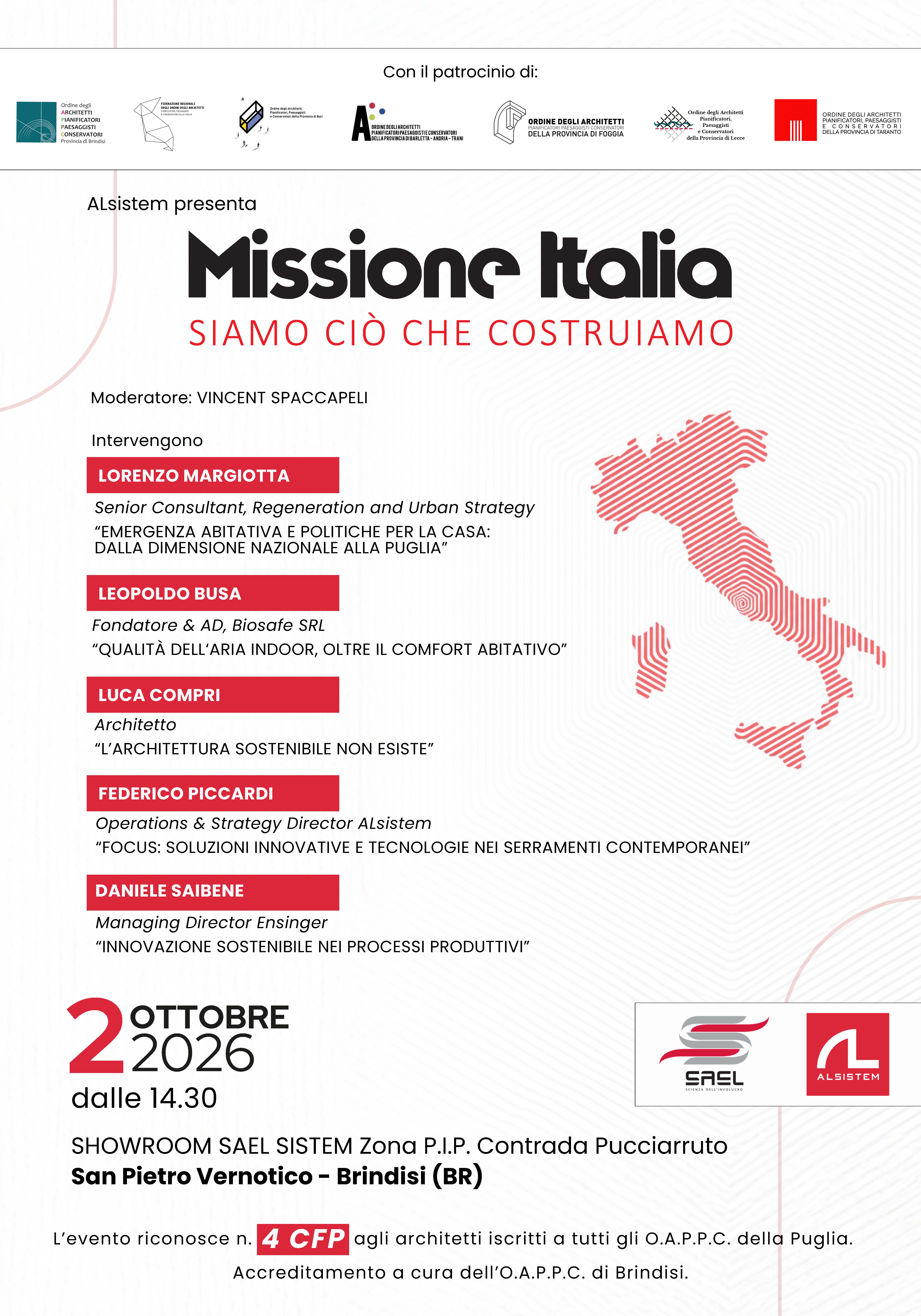 LOCANDINA EVENTO 2 OTTOBRE MISSIONE ITALIA 2026 UFFICIALE