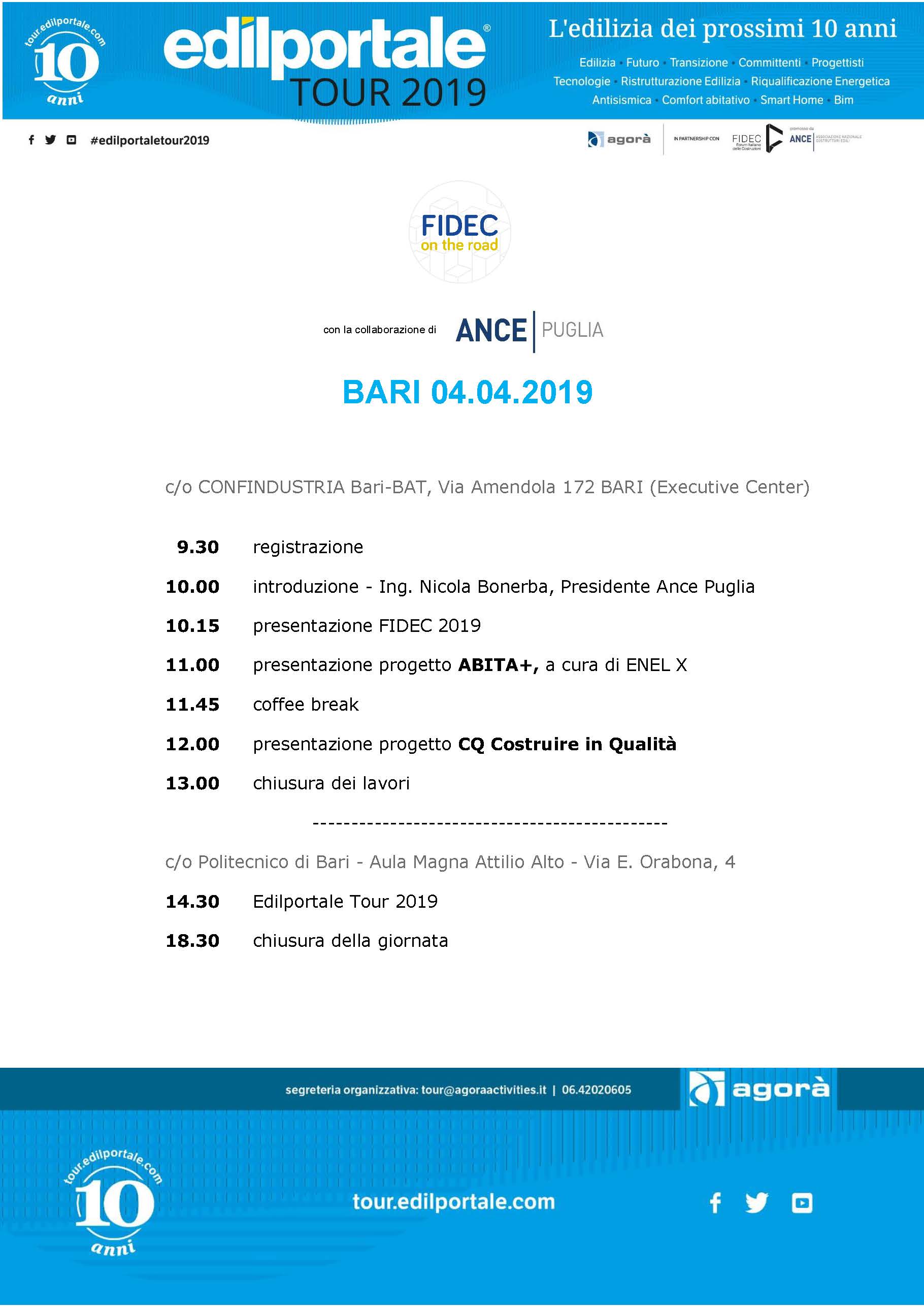 Fidec on the road Bari Pagina 1